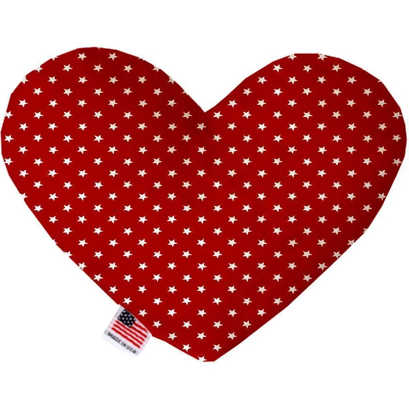 Heart Dog Toy Stuffing Free Red Stars