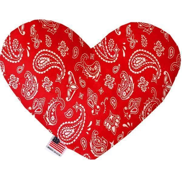 Heart Dog Toy Stuffing Free Red Western