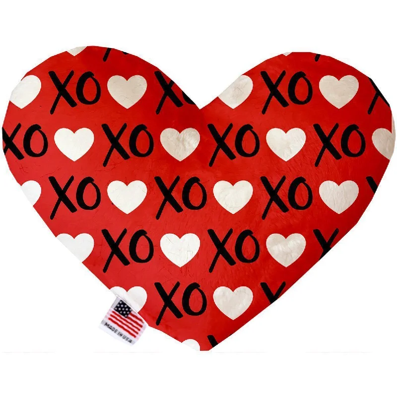 Heart Dog Toy Stuffing Free Red XOXO