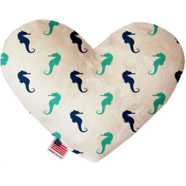 Heart Dog Toy Stuffing Free Seahorses