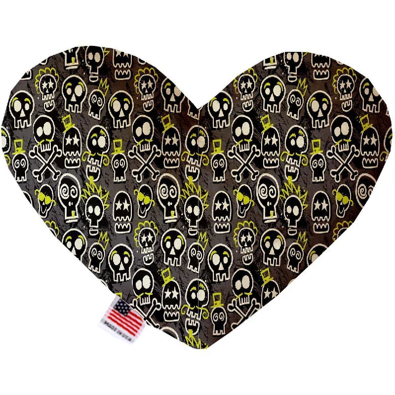 Heart Dog Toy Stuffing Free Skater Skulls