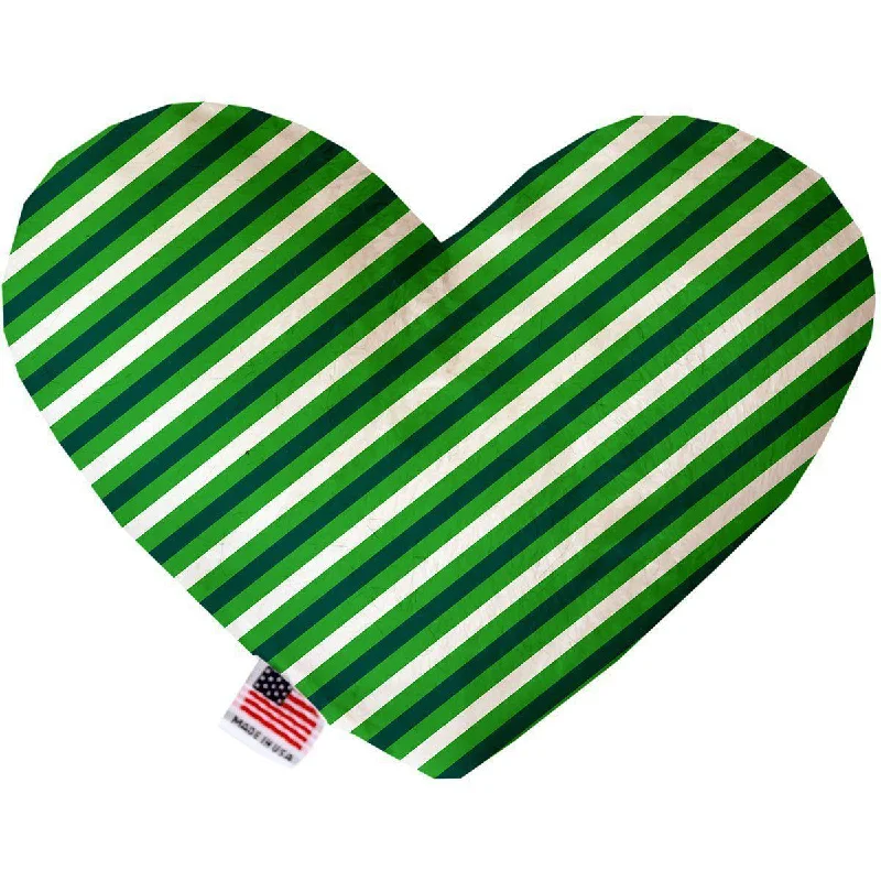 Heart Dog Toy Stuffing Free St. Patrick's Stripes