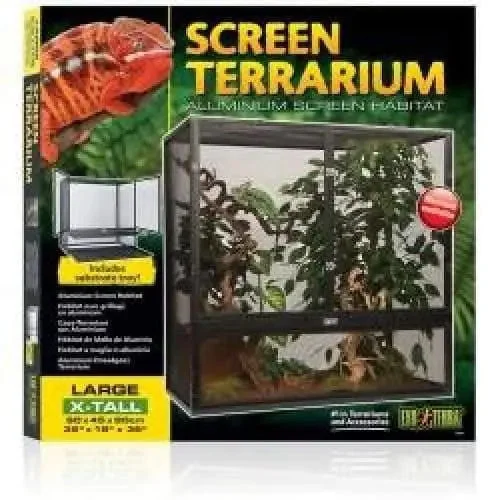 Exo-Terra Screen Terrarium X-Tall Reptiles Cages & Enclosures