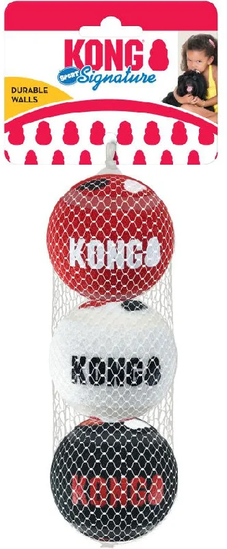 KONG Jucărie pentru câini, Minge Signature M, 3buc/set, 6.35cm