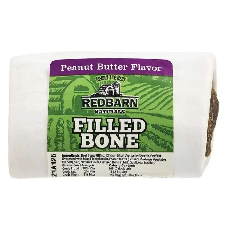 Redbarn Pet Products Filled Bone Natural Peanut Butter Dog Treat