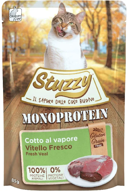 STUZZY Plic monoproteic hrană umedă pentru pisici, cu Viţel, FĂRĂ GLUTEN 85g