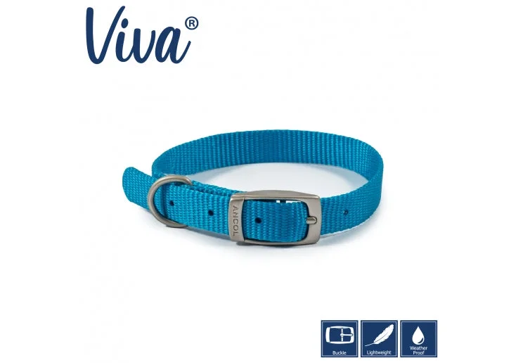 Ancol - Viva Nylon Buckle Collar - Blue - Size 1 (20-26cm)